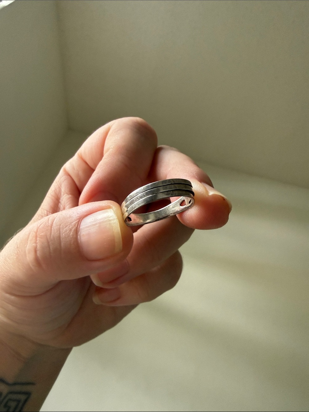 Sterling Silver Triple-Band Women’s Ring - Silver